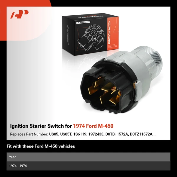 Ignition Starter Switch for 1974 Ford M-450