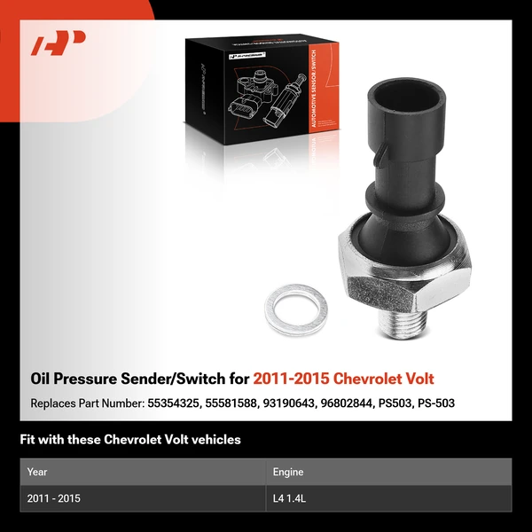 Oil Pressure Sender/Switch for 2011-2015 Chevrolet Volt