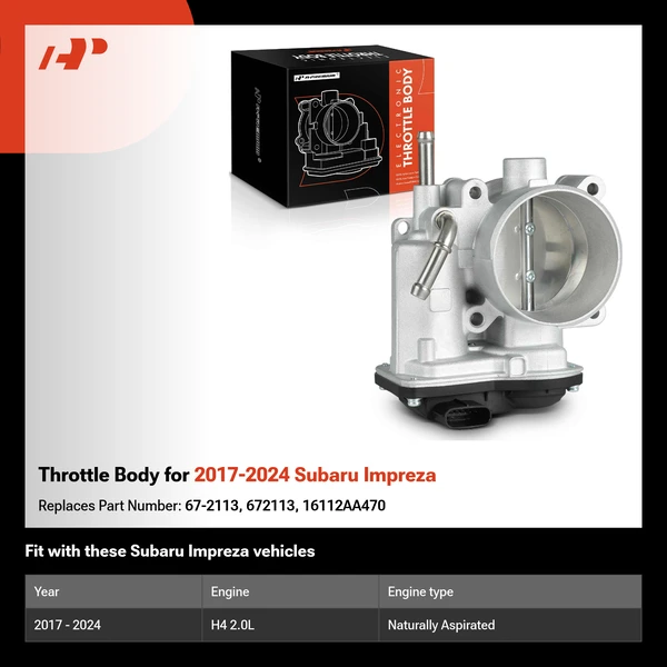 Throttle Body for 2017-2024 Subaru Impreza