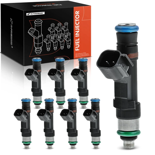 2010-2012 Ford E-450 Super Duty 8-Pc Fuel Injector 2-Blade Terminal A-Premium APFI142