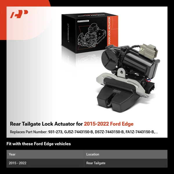 Rear Tailgate Lock Actuator for 2015-2022 Ford Edge