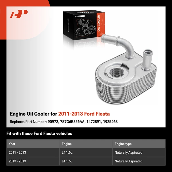 Engine Oil Cooler for 2011-2013 Ford Fiesta
