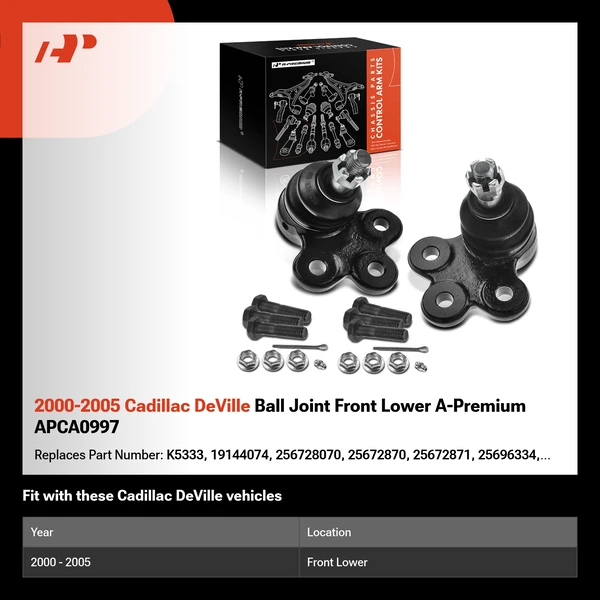 2000-2005 Cadillac DeVille Ball Joint Front Lower A-Premium APCA0997