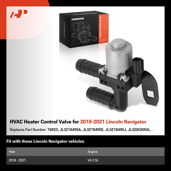 HVAC Heater Control Valve for 2018-2021 Lincoln Navigator