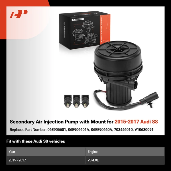 Secondary Air Injection Pump with Mount for 2015-2017 Audi S8