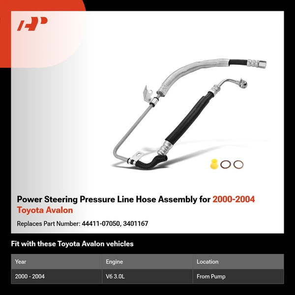 Power Steering Pressure Line Hose Assembly for 2000-2004 Toyota Avalon