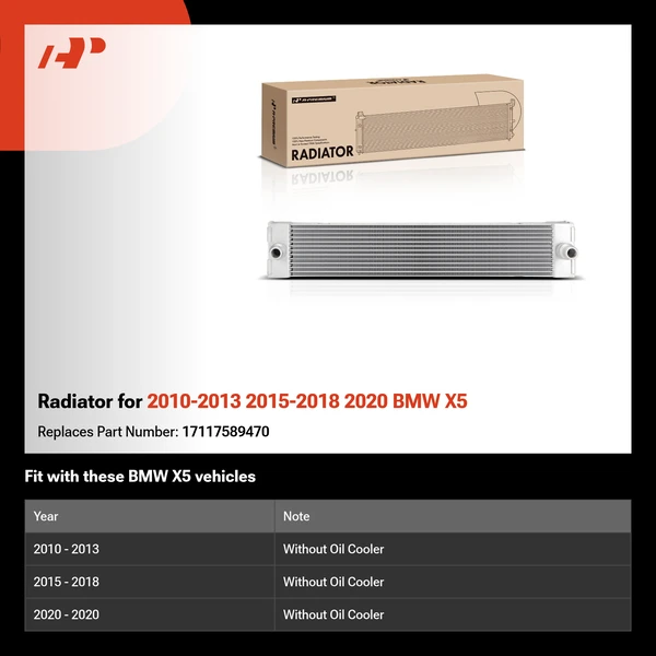 Radiator for 2010-2013 2015-2018 2020 BMW X5