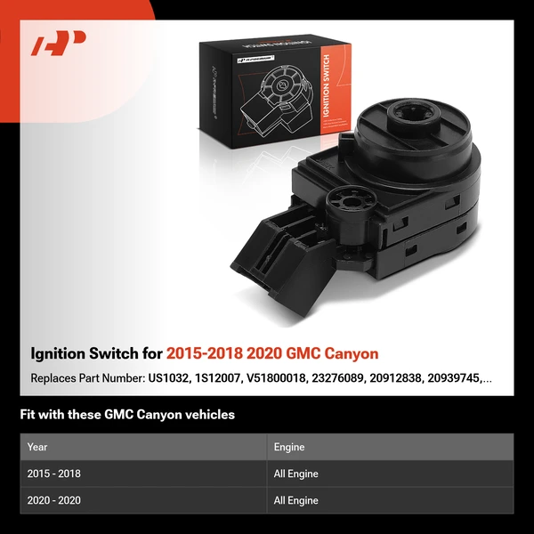 Ignition Switch for 2015-2018 2020 GMC Canyon