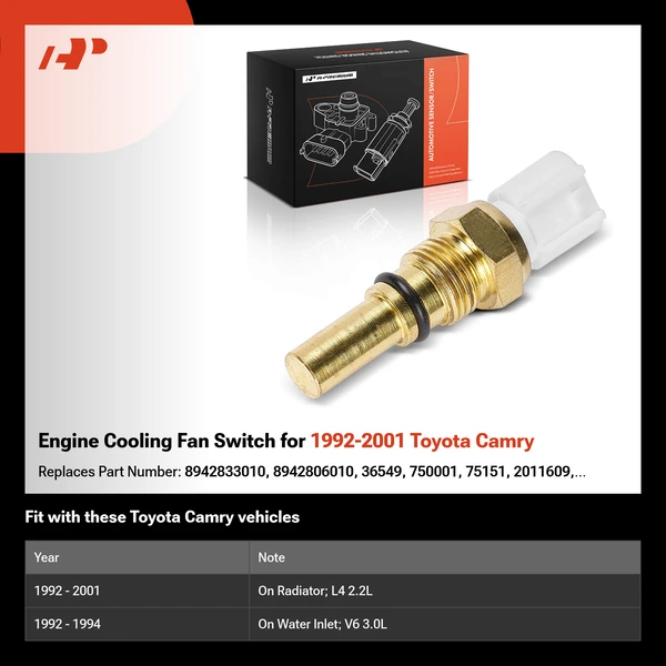 Engine Cooling Fan Switch for 1992-2001 Toyota Camry