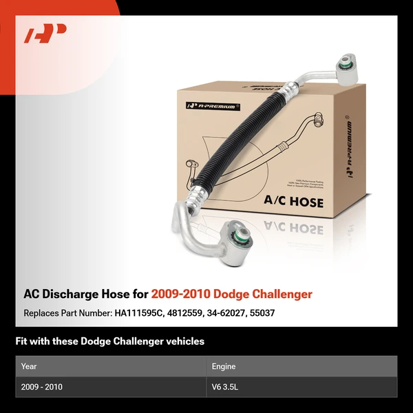 AC Discharge Hose for 2009-2010 Dodge Challenger