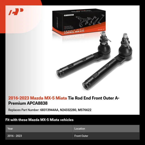 2016-2023 Mazda MX-5 Miata Tie Rod End Front Outer A-Premium APCA8838