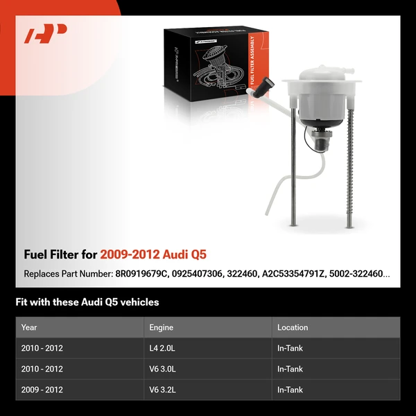 Fuel Filter for 2009-2012 Audi Q5