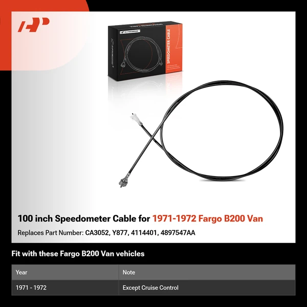 100 inch Speedometer Cable for 1971-1972 Fargo B200 Van