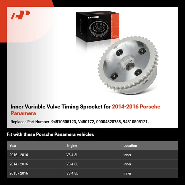 Inner Variable Valve Timing Sprocket for 2014-2016 Porsche Panamera