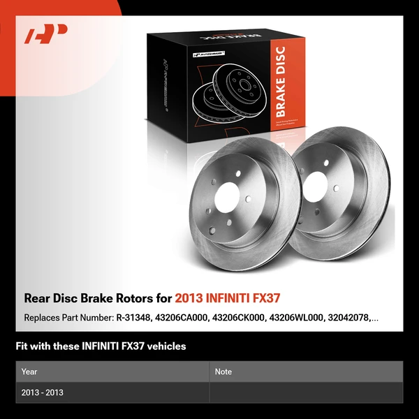 Rear Disc Brake Rotors for 2013 INFINITI FX37