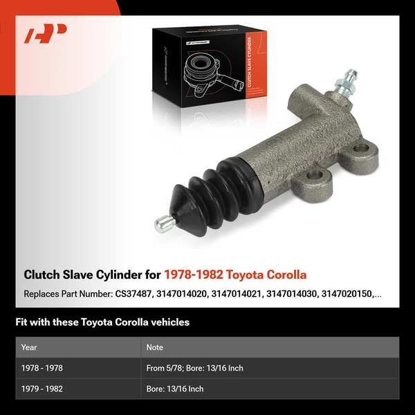 Clutch Slave Cylinder for 1978-1982 Toyota Corolla