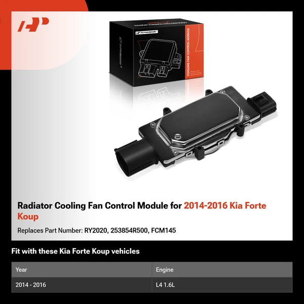 Radiator Cooling Fan Control Module for 2014-2016 Kia Forte Koup