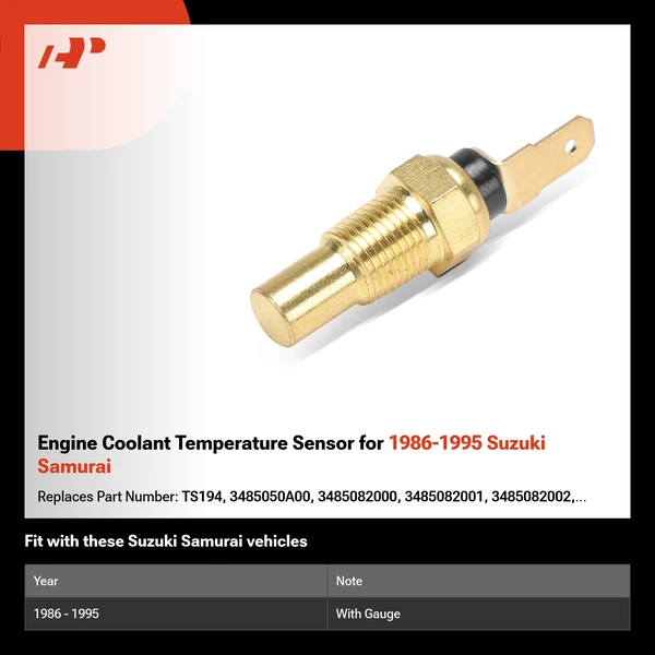 Engine Coolant Temperature Sensor for 1986-1995 Suzuki Samurai