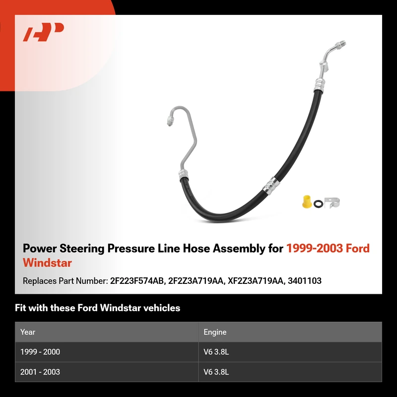 Power Steering Pressure Line Hose Assembly for 1999-2003 Ford Windstar