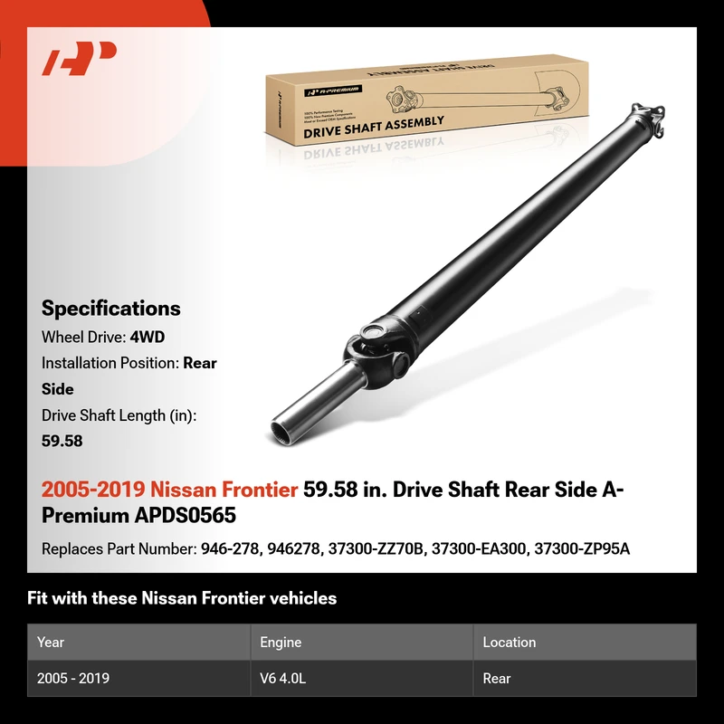 2005-2019 Nissan Frontier 59.58 in. Drive Shaft Rear Side A-Premium APDS0565