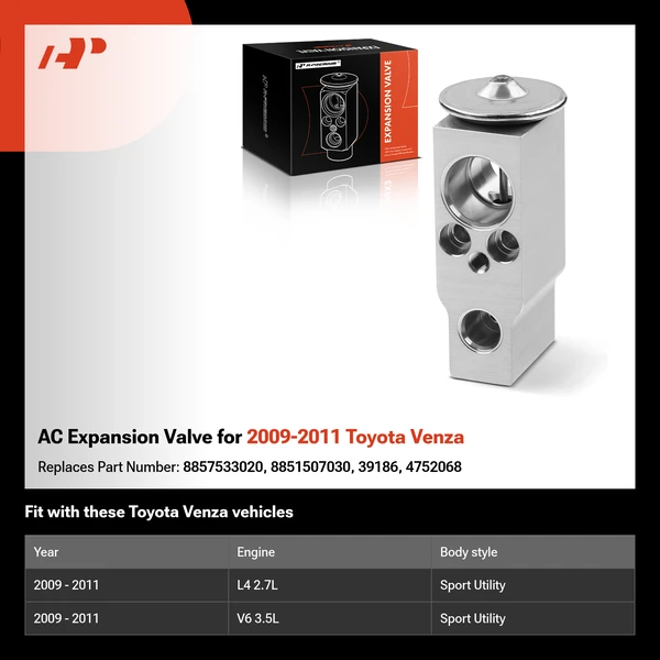 AC Expansion Valve for 2009-2011 Toyota Venza