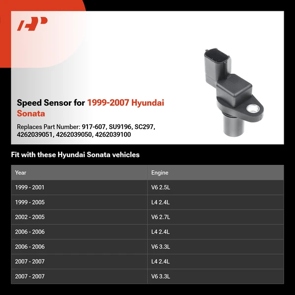 Speed Sensor for 1999-2007 Hyundai Sonata