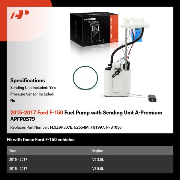 2015-2017 Ford F-150 Fuel Pump with Sending Unit A-Premium APFP0579