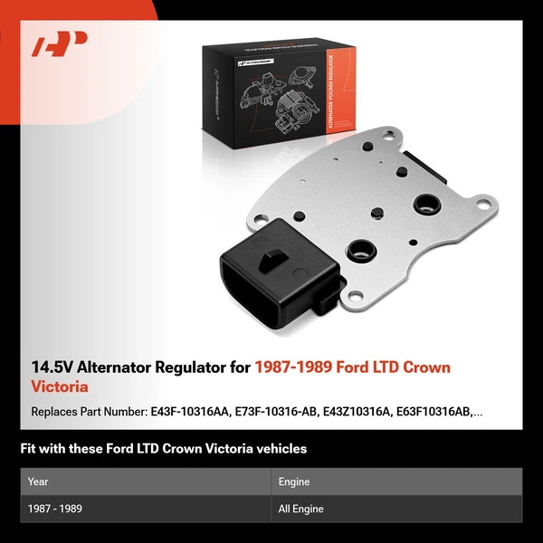 14.5V Alternator Regulator for 1987-1989 Ford LTD Crown Victoria