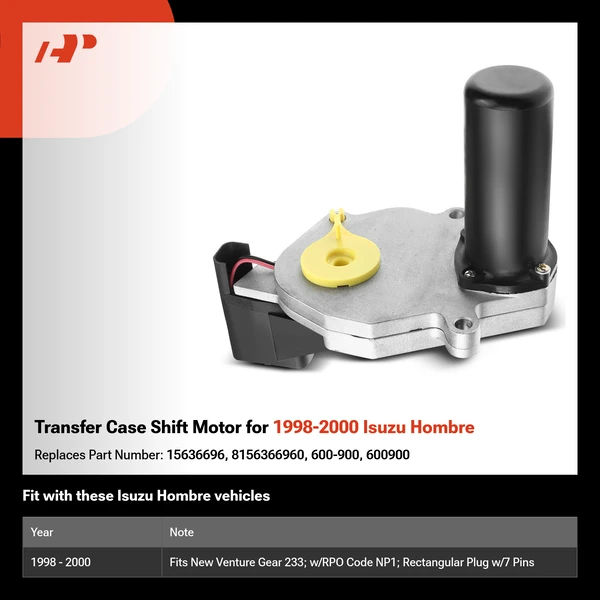 Transfer Case Shift Motor for 1998-2000 Isuzu Hombre