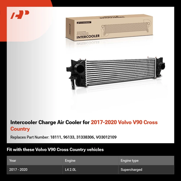 Intercooler Charge Air Cooler for 2017-2020 Volvo V90 Cross Country
