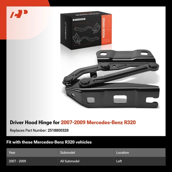 Driver Hood Hinge for 2007-2009 Mercedes-Benz R320