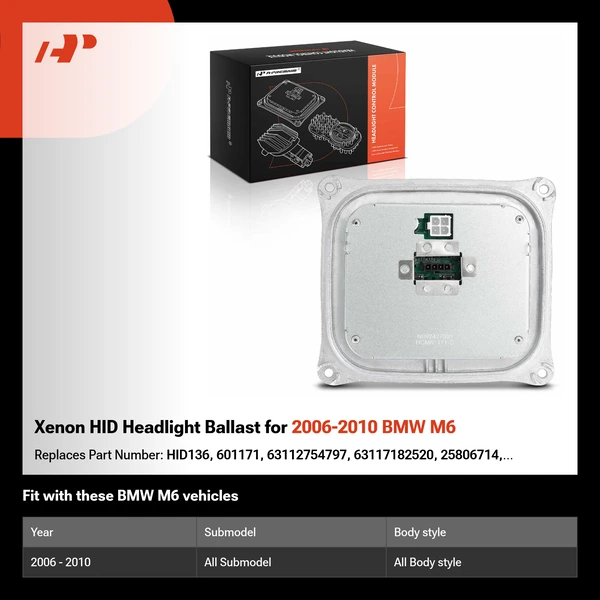 Xenon HID Headlight Ballast for 2006-2010 BMW M6