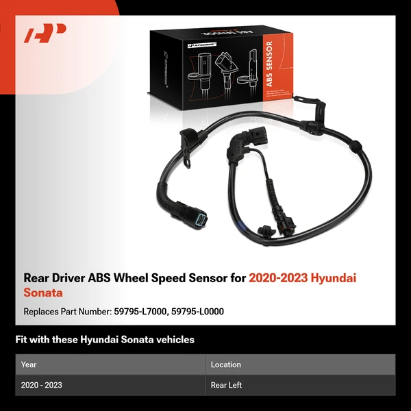 Rear Driver ABS Wheel Speed Sensor for 2020-2023 Hyundai Sonata