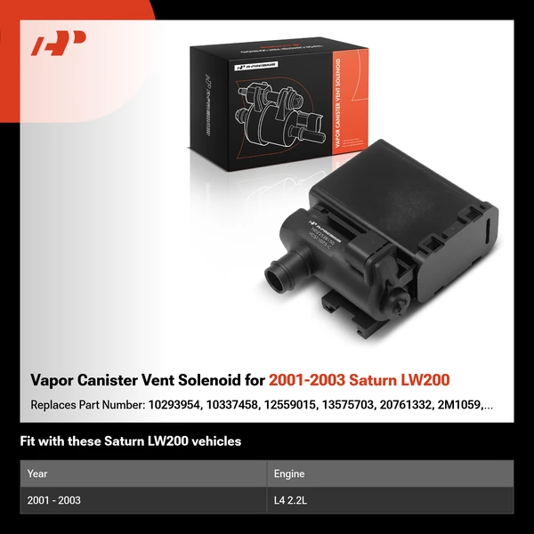 Vapor Canister Vent Solenoid for 2001-2003 Saturn LW200