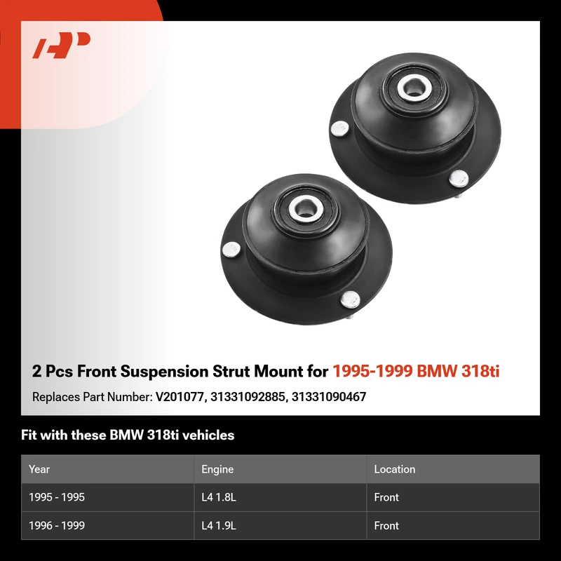 2 Pcs Front Suspension Strut Mount for 1995-1999 BMW 318ti