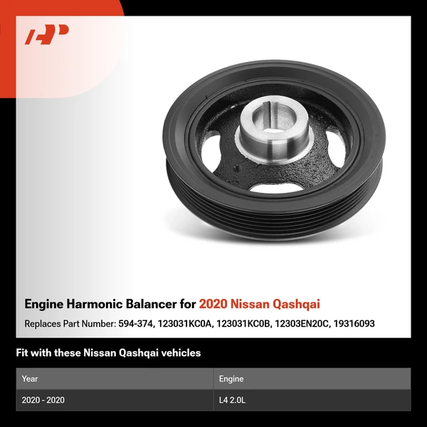 Engine Harmonic Balancer for 2020 Nissan Qashqai