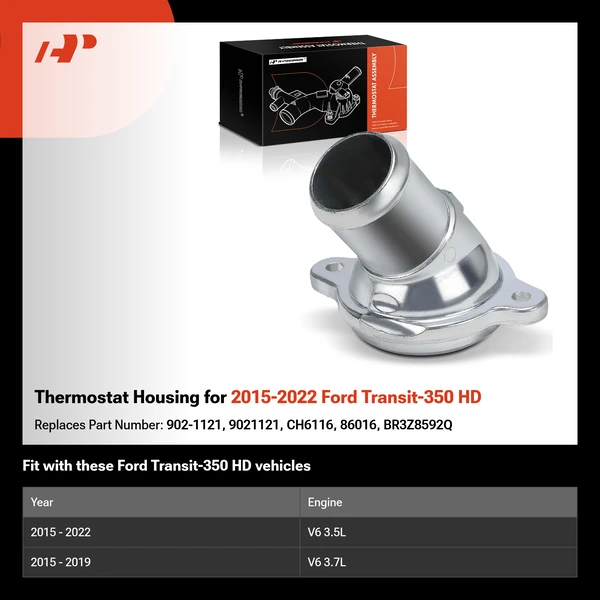 Thermostat Housing for 2015-2022 Ford Transit-350 HD