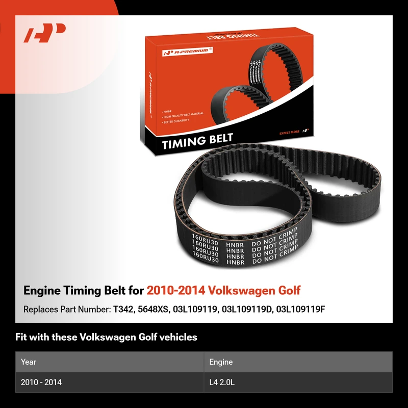 Engine Timing Belt for 2010-2014 Volkswagen Golf