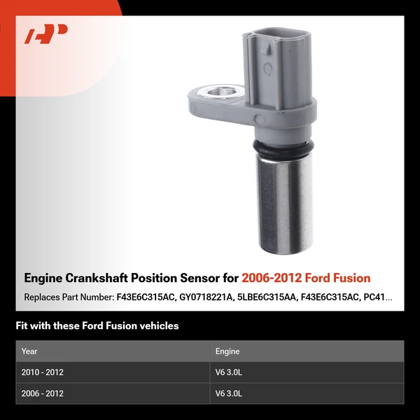 Engine Crankshaft Position Sensor for 2006-2012 Ford Fusion