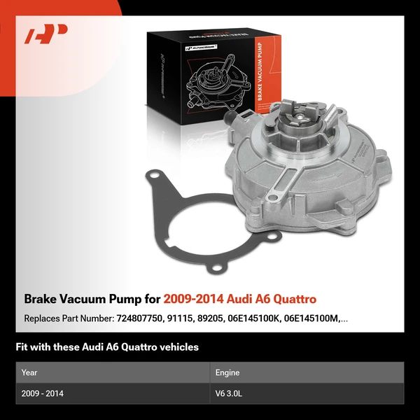 Brake Vacuum Pump for 2009-2014 Audi A6 Quattro