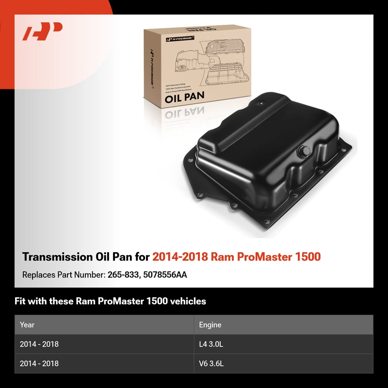 Transmission Oil Pan for 2014-2018 Ram ProMaster 1500