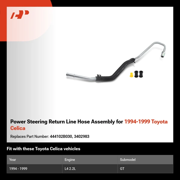 Power Steering Return Line Hose Assembly for 1994-1999 Toyota Celica