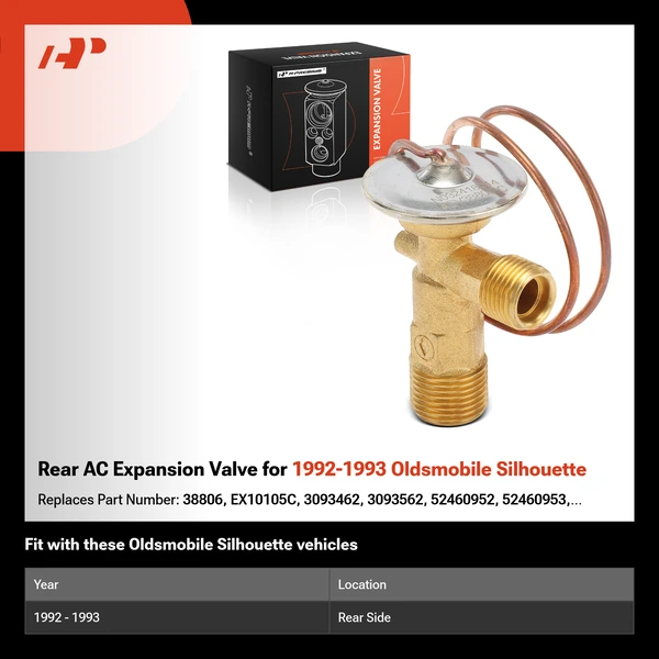 Rear AC Expansion Valve for 1992-1993 Oldsmobile Silhouette