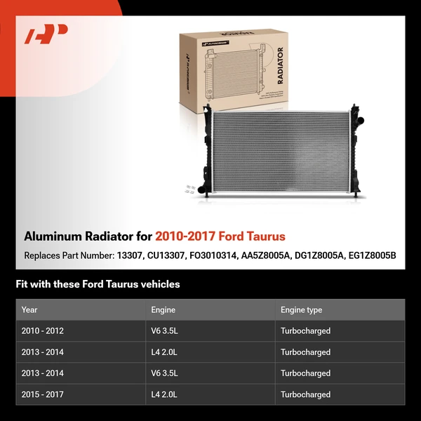 Aluminum Radiator for 2010-2017 Ford Taurus