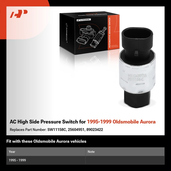 AC High Side Pressure Switch for 1995-1999 Oldsmobile Aurora