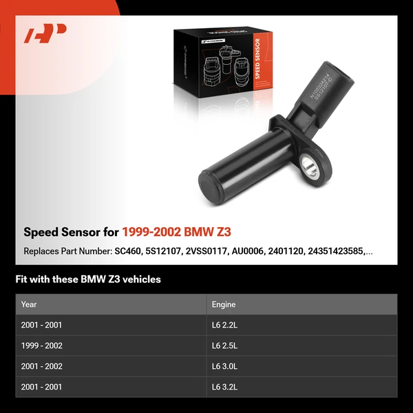 Speed Sensor for 1999-2002 BMW Z3