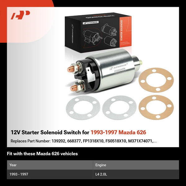 12V Starter Solenoid Switch for 1993-1997 Mazda 626