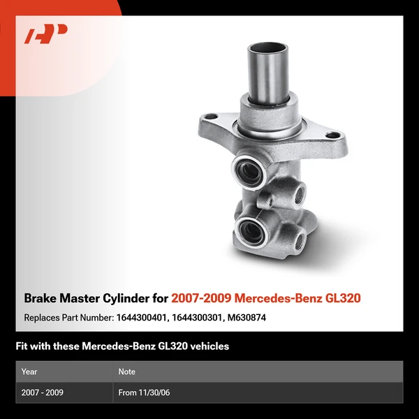 Brake Master Cylinder for 2007-2009 Mercedes-Benz GL320