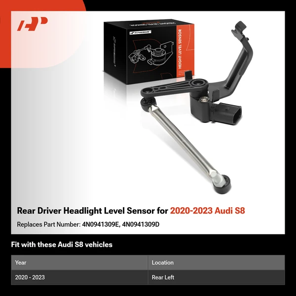 Rear Driver Headlight Level Sensor for 2020-2023 Audi S8