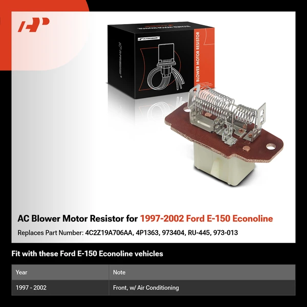 AC Blower Motor Resistor for 1997-2002 Ford E-150 Econoline